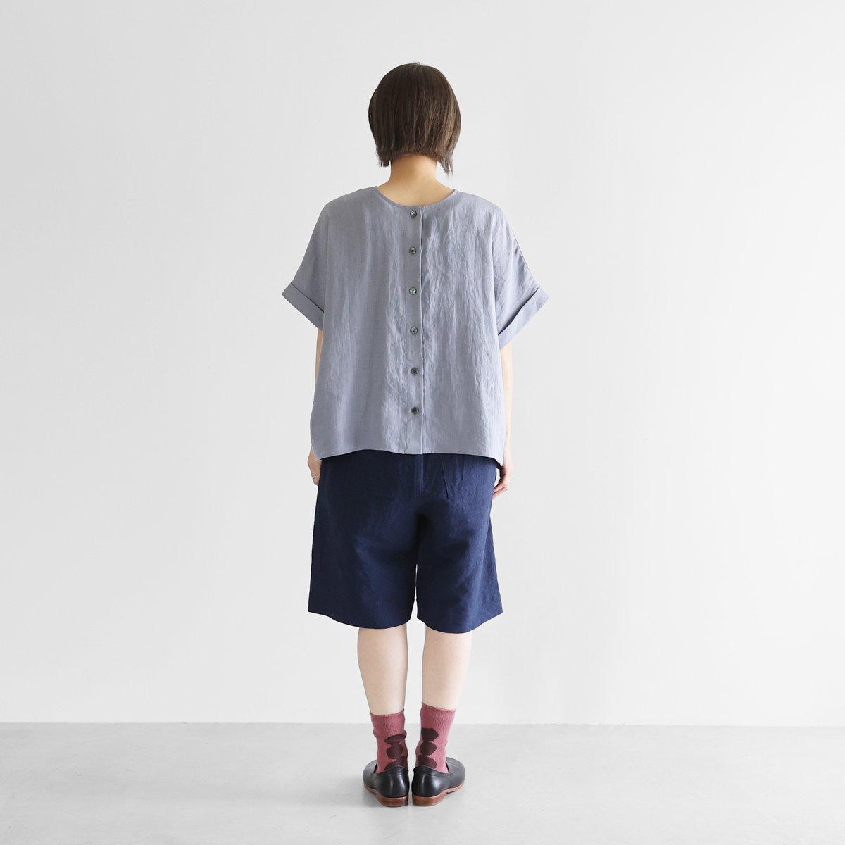 HUIS バンブーリネンオーバーオール ネイビー ユニセックス 509 フリー HUIS バンブーリネンオーバーオール ネイビー ユニセックス 509