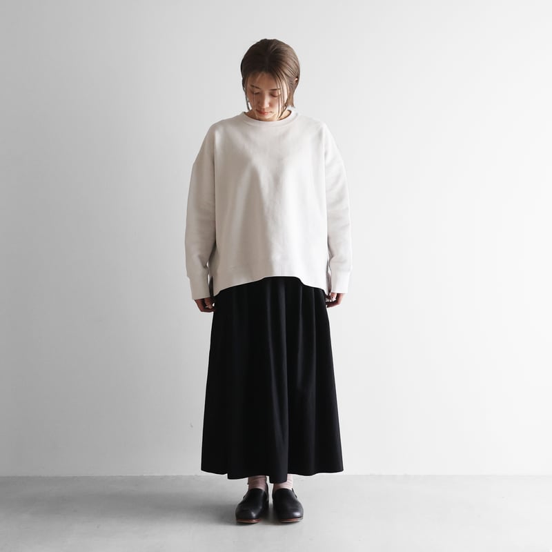 早い者勝ち　完売商品/美品♥︎未使用　yo biotop ロングスカート 名古屋黒紋付染］フランス綾ロングスカートL（山勝ブラック