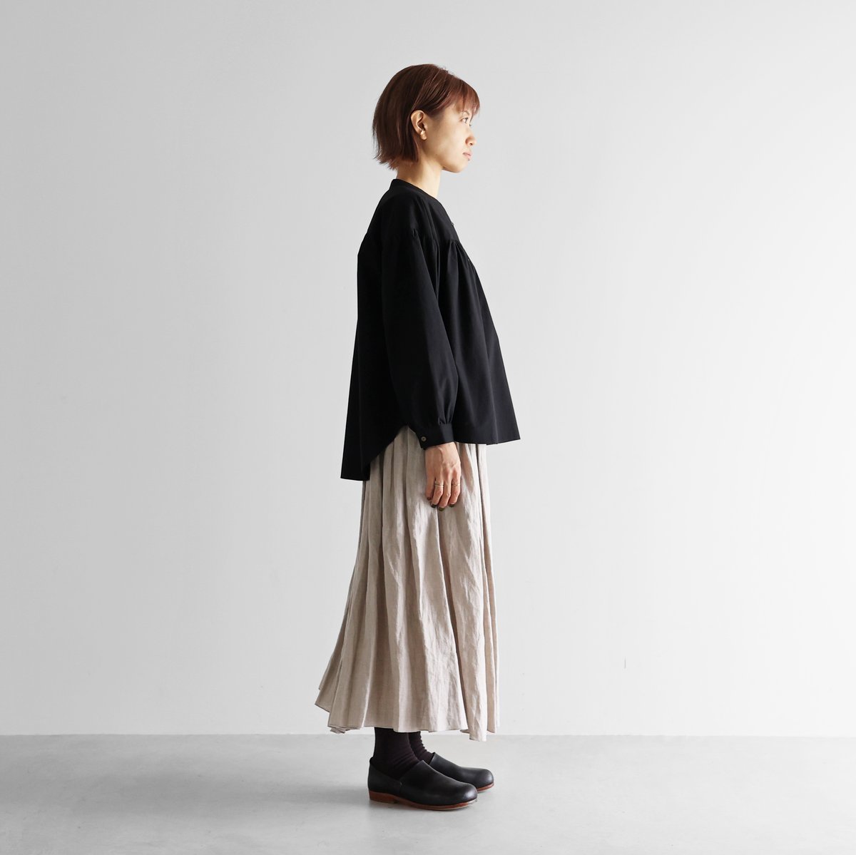 WALANCE オーガニックコットン ギャザーブラウス WALANCE オーガニックコットン ギャザーブラウス Bshop｜WALANCE