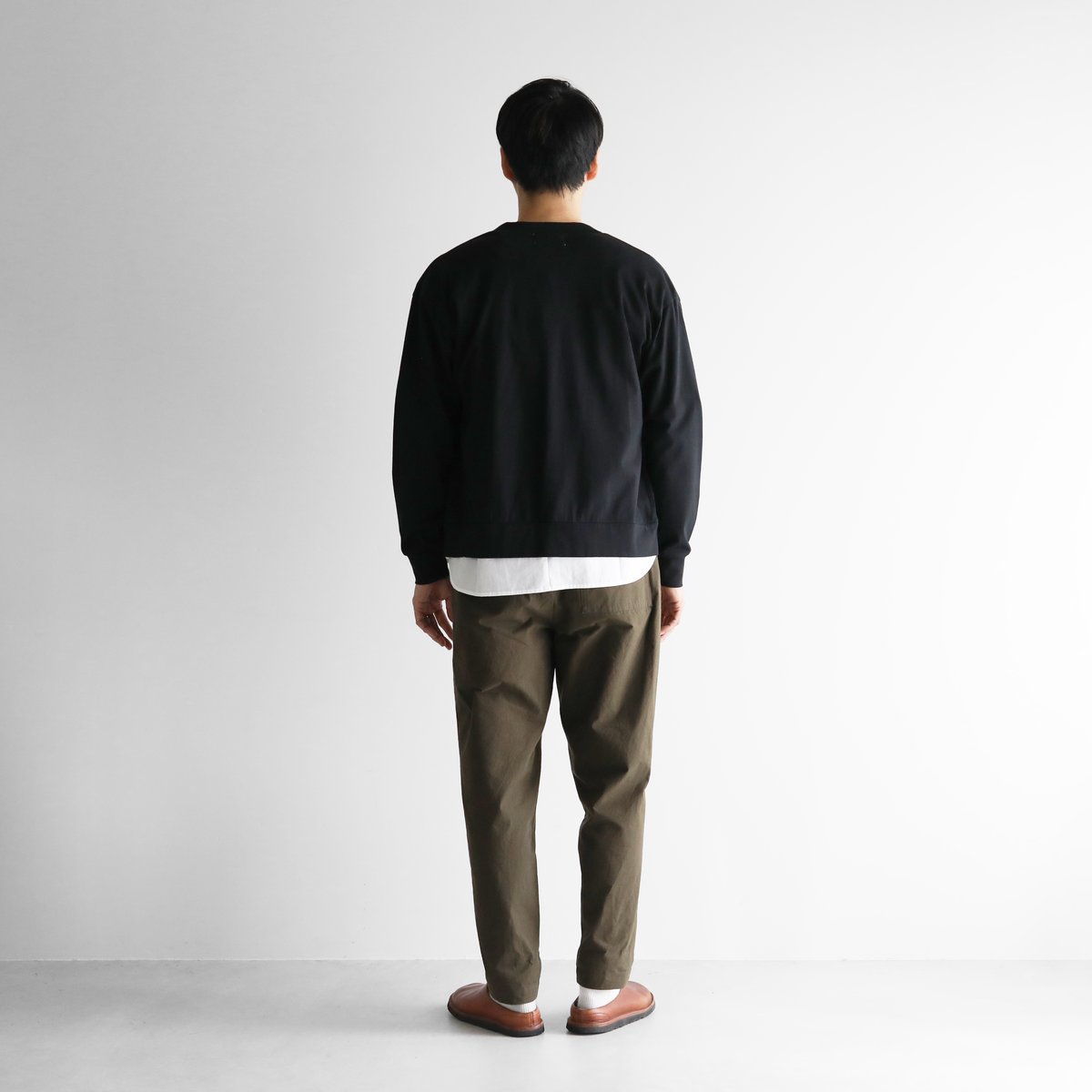 HUIS in house］SUVIN COTTONカーディガン（ブラック）【ユニ