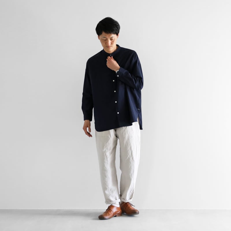 HUIS.507バフクロスイージーワークパンツ やわらかシーチングコットンイージーワークパンツ（ライトグレー