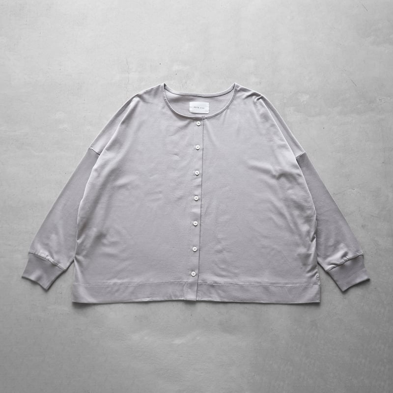 HUIS in house］SUVIN COTTONカーディガン（シルバーグレー）【レディス