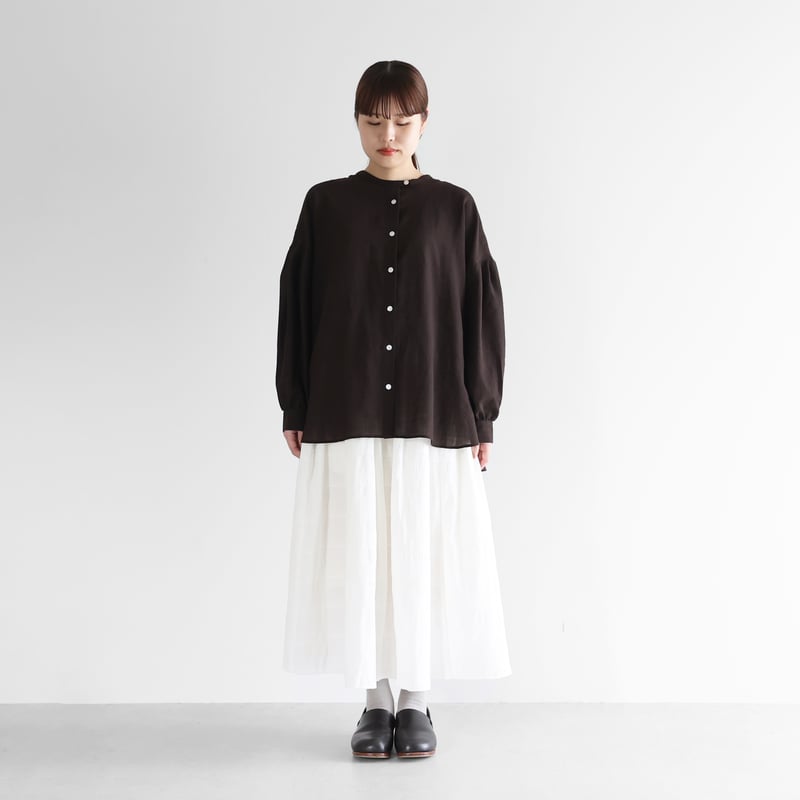 HUIS. ハウス 柄二重織シャトルジャガードロングスカート ホワイト U402 柄二重織シャトルジャガードロングスカート（ホワイト