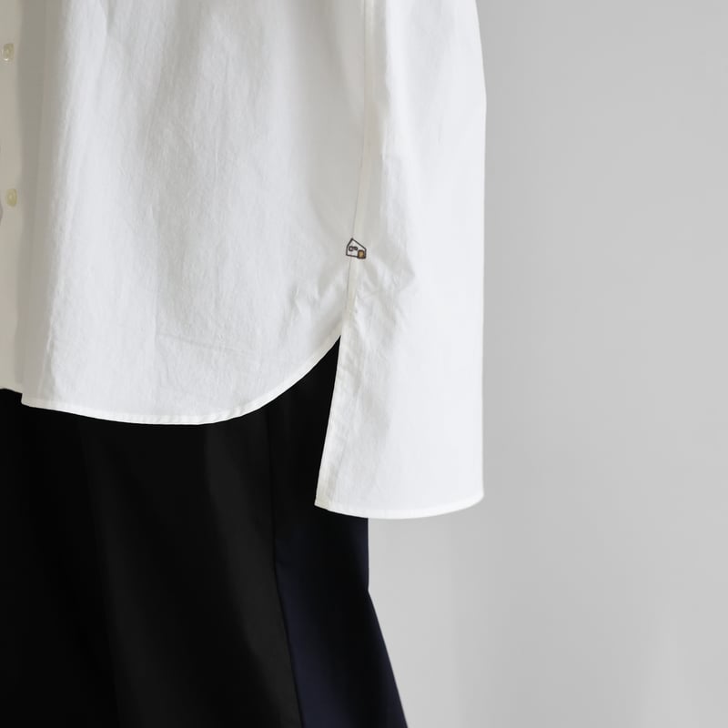 HUIS⭐︎ハウス⭐︎やわらかコットン⭐︎バンドカラーオーバーシャツ⭐︎日本製 HUIS |やわらかコットンバンドカラーオーバーシャツ（ベージュ）【ユニ