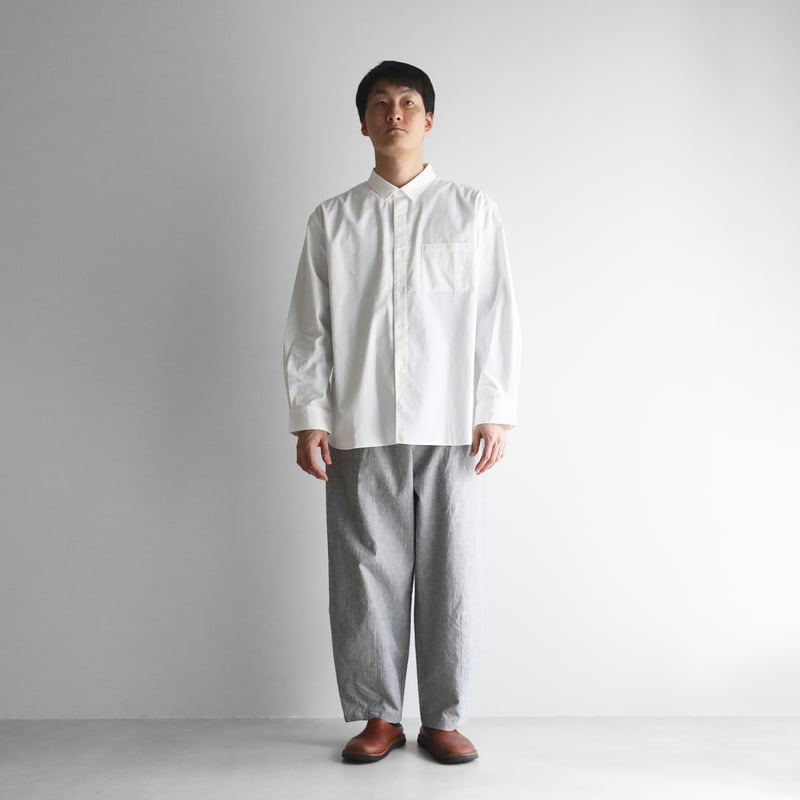 綿麻(コットンリネン)バフクロスバルーンパンツロング(グレー 綿麻(コットンリネン)バフクロスバルーンパンツロング(グレー