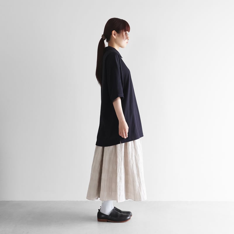 HUIS in house］SUVIN COTTONビッグポロカットソー（ダークネイビー）【