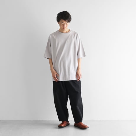 ［HUIS in house］綿麻天竺スタンダードTシャツL（シルバーグレー）【ユニセックス】CS110L