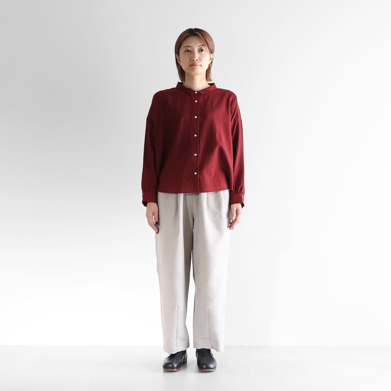 厚手モールスキンワイドパンツ（グレー）【ユニセックス】504 | HUIS