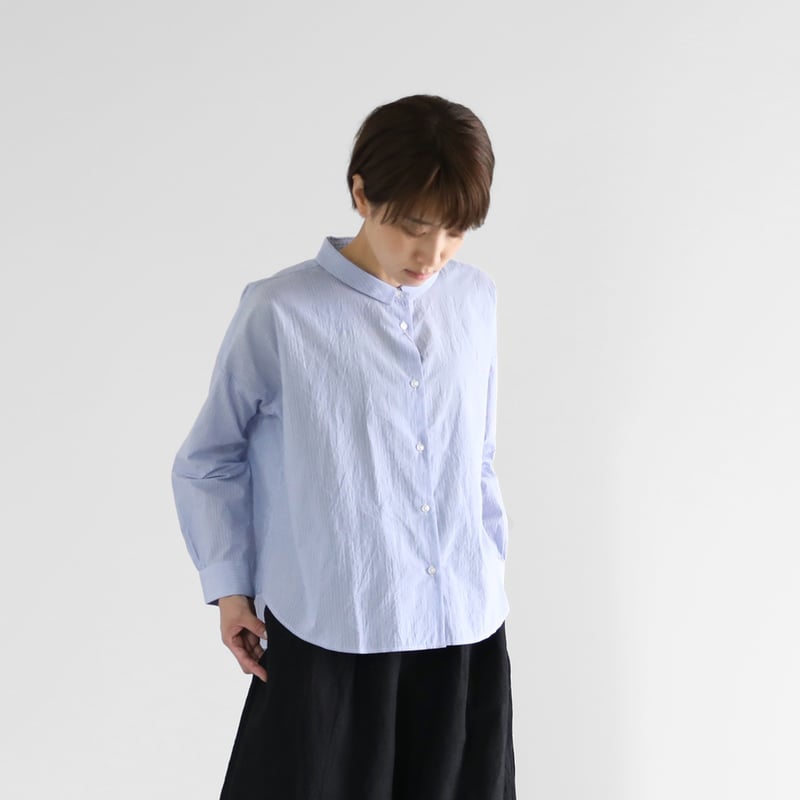 コードレーンワイドブラウス（ブルー）【レディス】U102 | HUIS