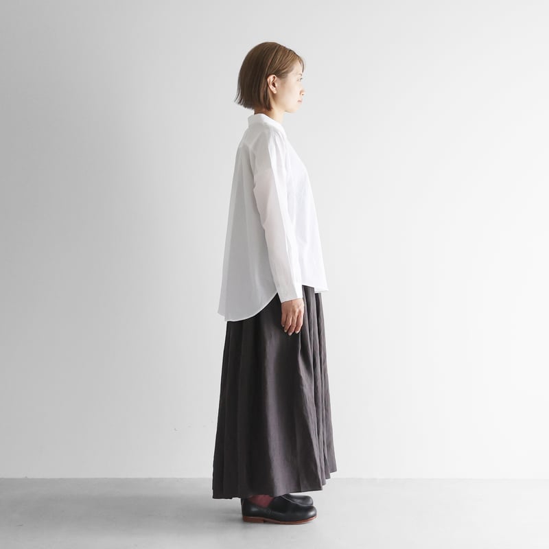 コードレーンワイドブラウスL（白）【レディス】U102L | HUIS onlinestore