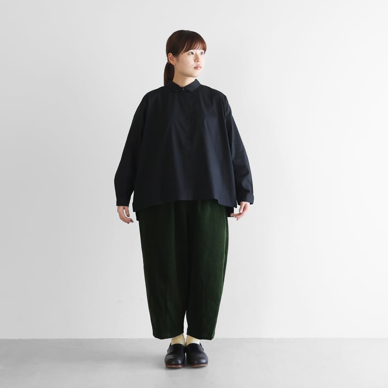 シャトルコーデュロイバルーンパンツ（太畝・エバーグリーン）【ユニ