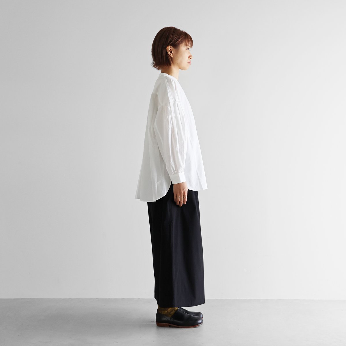 オーガニックコットンスカートパンツ（ブラック）【ユニセックス