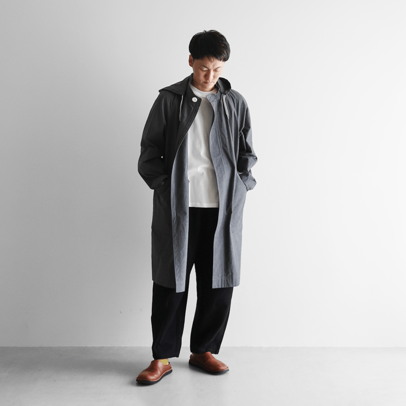 ダウンプルーフコットンパッカリングフードコートL（トップ糸