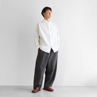 オールドレピア天日干しラミーリネンバルーンパンツロング（チャコールグレー）【ユニセックス】506L