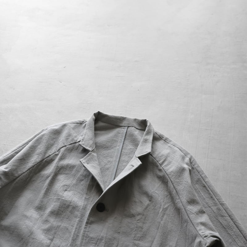 やわらかシーチングコットンアトリエコート（ライトグレー）【ユニ