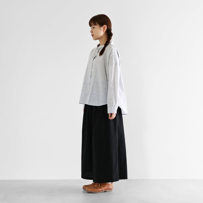 やわらかシーチングコットンスカートパンツ(ブラック やわらかシーチングコットンスカートパンツ(ブラック