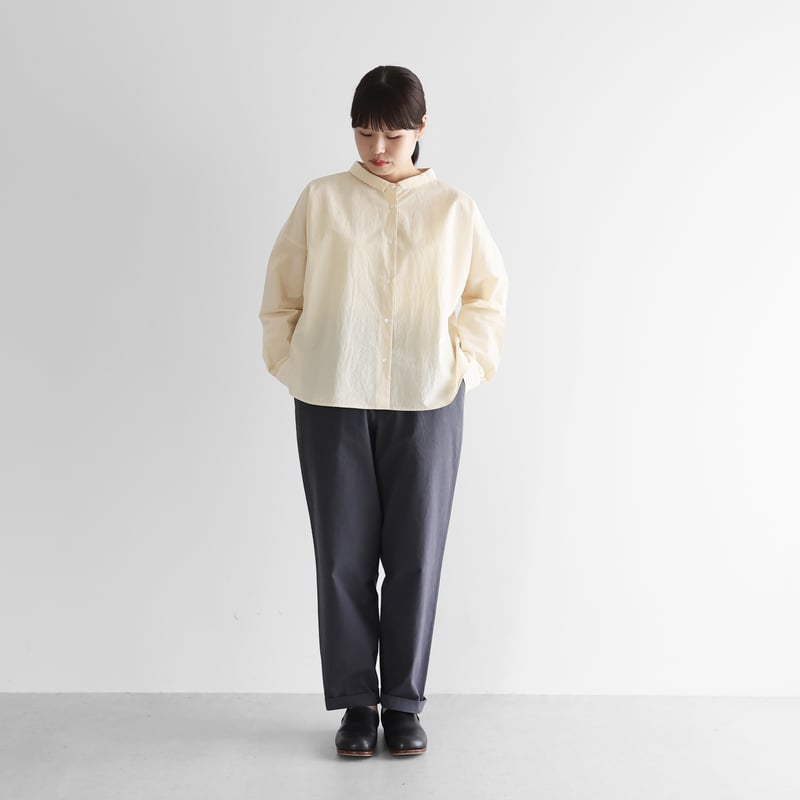 先染めバフクロスイージープレーンパンツ（グレー）【ユニセックス