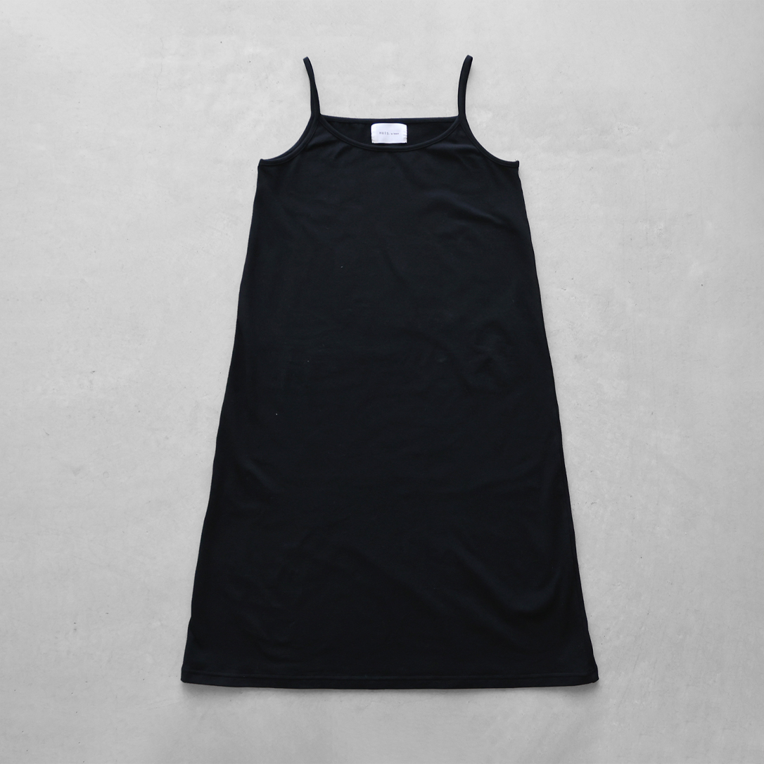ワンピース　HUIS HUIS in house］SUVIN COTTONタンクトップワンピース（ダーク
