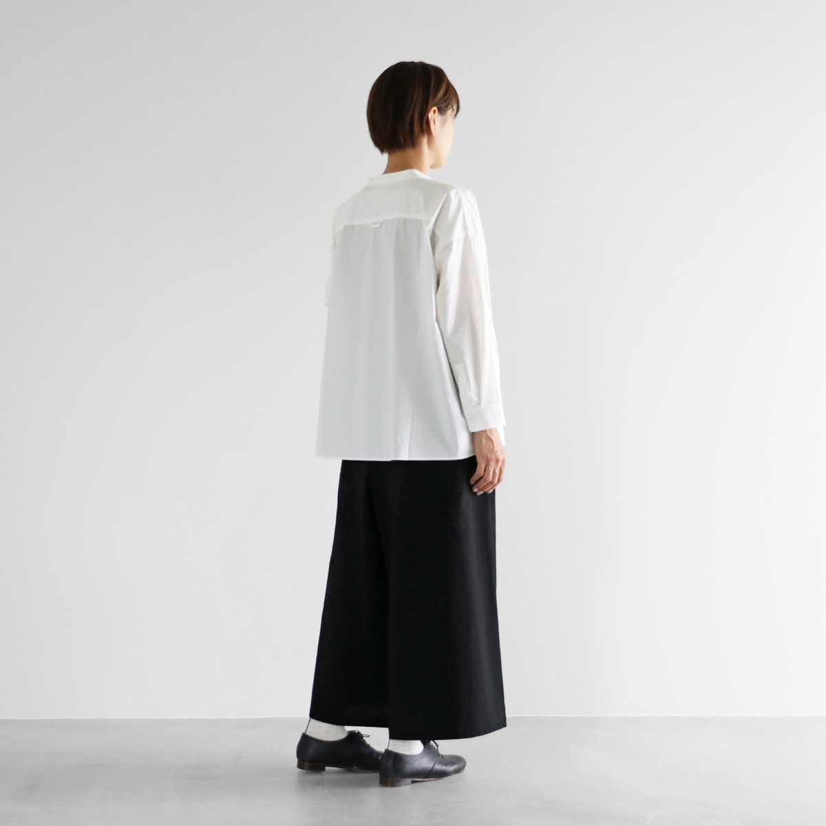 やわらかシーチングコットンスカートパンツ(ブラック やわらかシーチングコットンスカートパンツ(ブラック