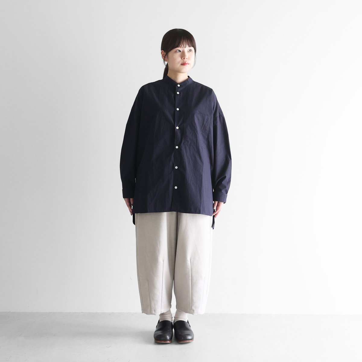 ばちばちタイプライタークロスバンドカラーオーバーシャツ