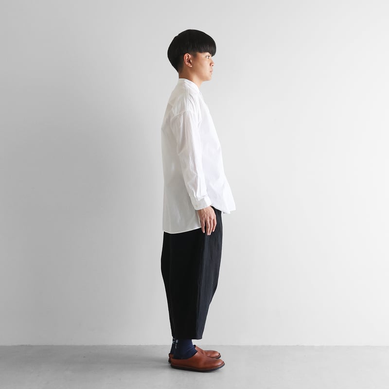 オールドレピア天日干しラミーリネンサルエルバルーンパンツ（ブラック