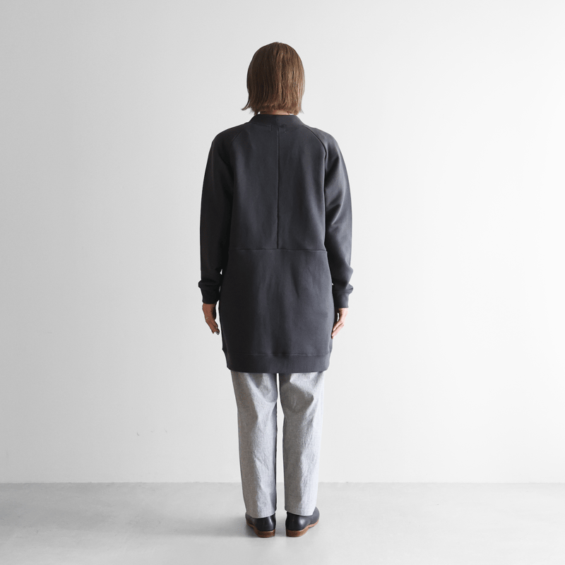 HUIS in house］SUVINスウェットロングカーディガン（ダークグレー