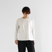 ［HUIS in house］SUVIN COTTON長袖カットソー（グレージュ）【ユニセックス】CS201