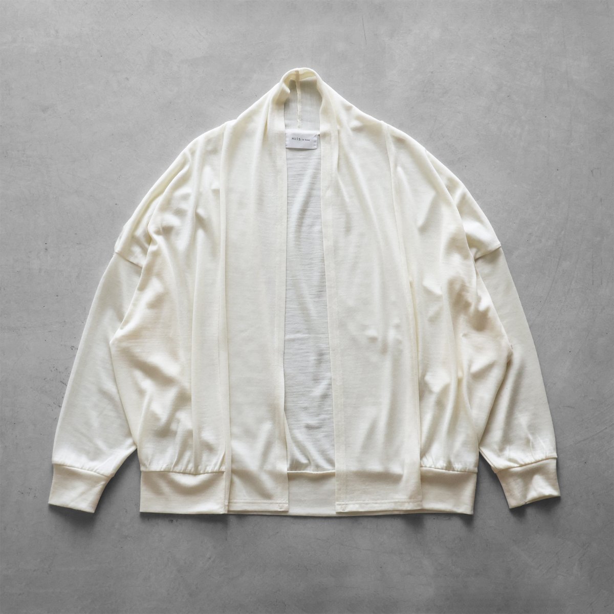 HUIS in house］メリノオプティモウォッシャブルウール天竺長袖リブ