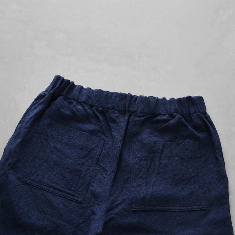 バンブーリネン2wayショートパンツ(ネイビー)【ユニセックス バンブーリネン2wayショートパンツ(ネイビー)【ユニセックス