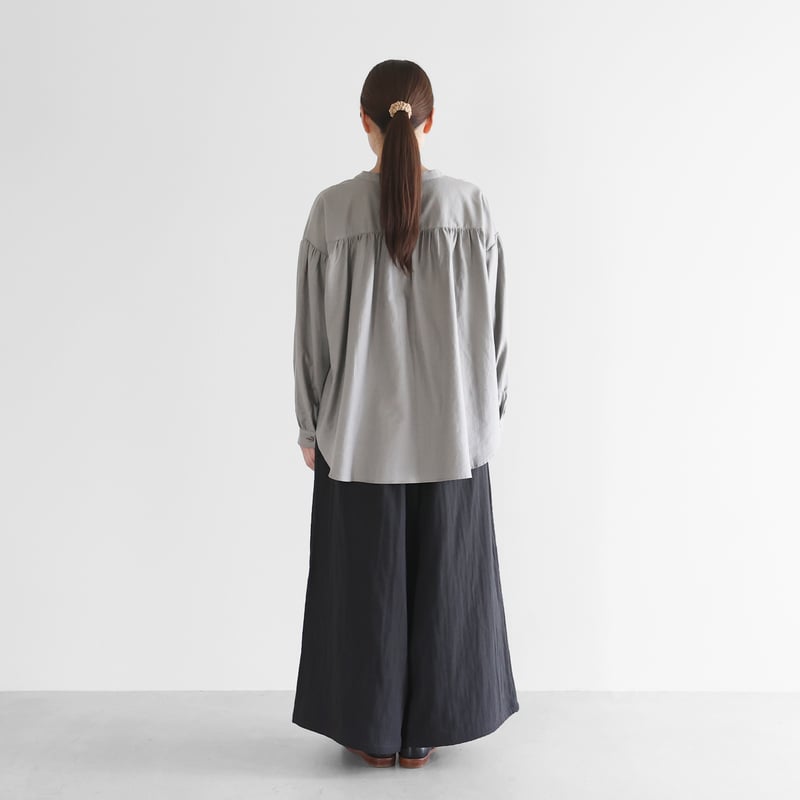 シャトルトリプルガーゼスカートパンツL（ダークグレー）【ユニ