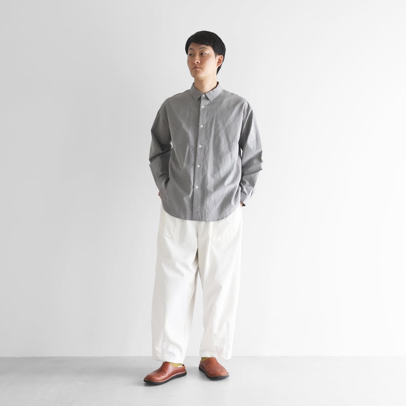 値下げ　新品HUIS 506L 厚手モールスキンバルーンパンツロング（グレー）【ユニセックス】506L