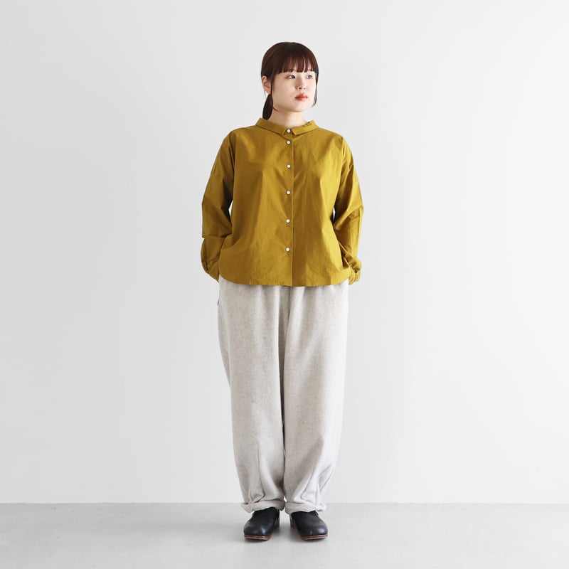 HUIS×尾州”縮絨ウールフランネルバルーンパンツロング HUIS×尾州”縮絨ウールフランネルバルーンパンツロング