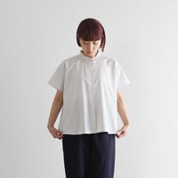 シャトルリネンライトタックブラウス（ブラック）【レディス】U113