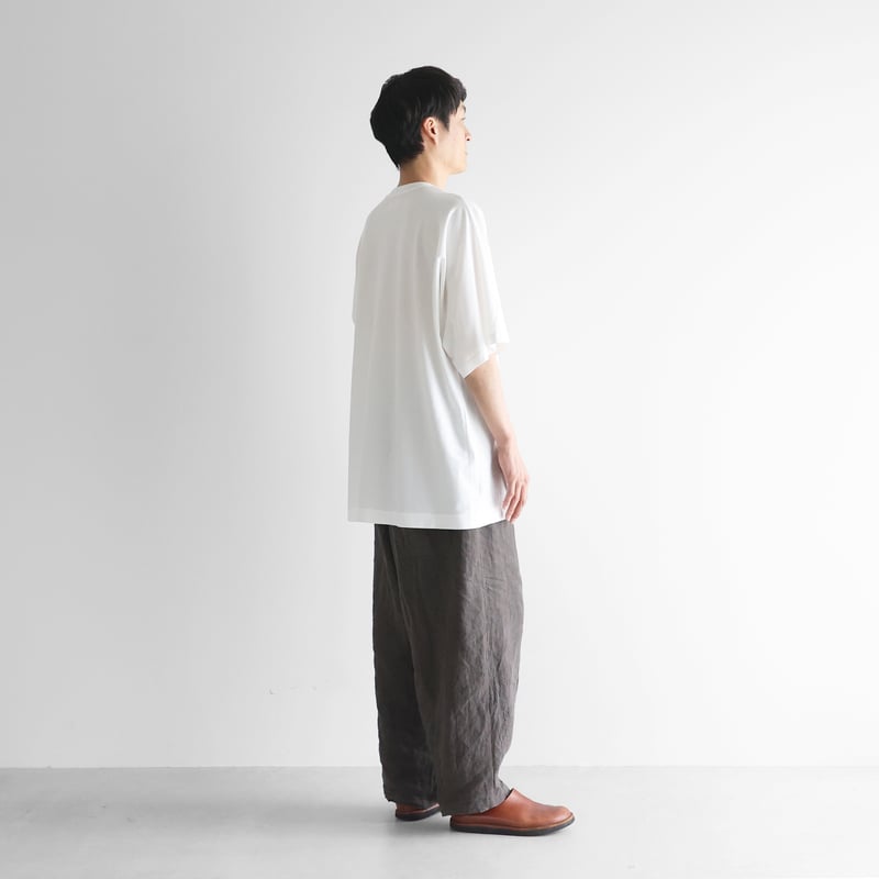 HUIS in house］SUVIN COTTONシームレスビッグTシャツL（白）【ユニセ