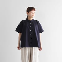 ばちばちタイプライタークロスバンドカラーオーバーシャツ（ダーク