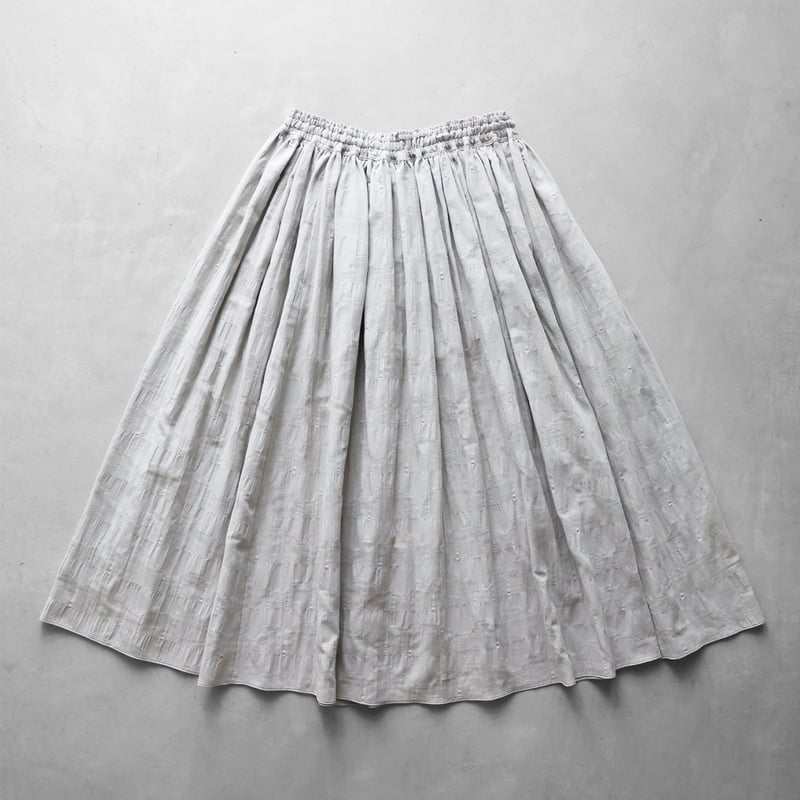 はなレア❣️英国 DEMAIN UK.COLECTION ジャガード織 柄二重織シャトルジャガードロングスカートL（マスタード