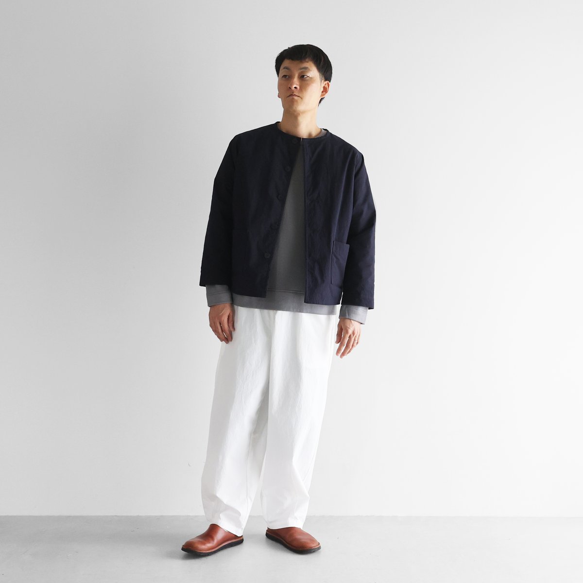 バフクロスsunstate中綿ジャケット（ダークネイビー）【ユニセックス