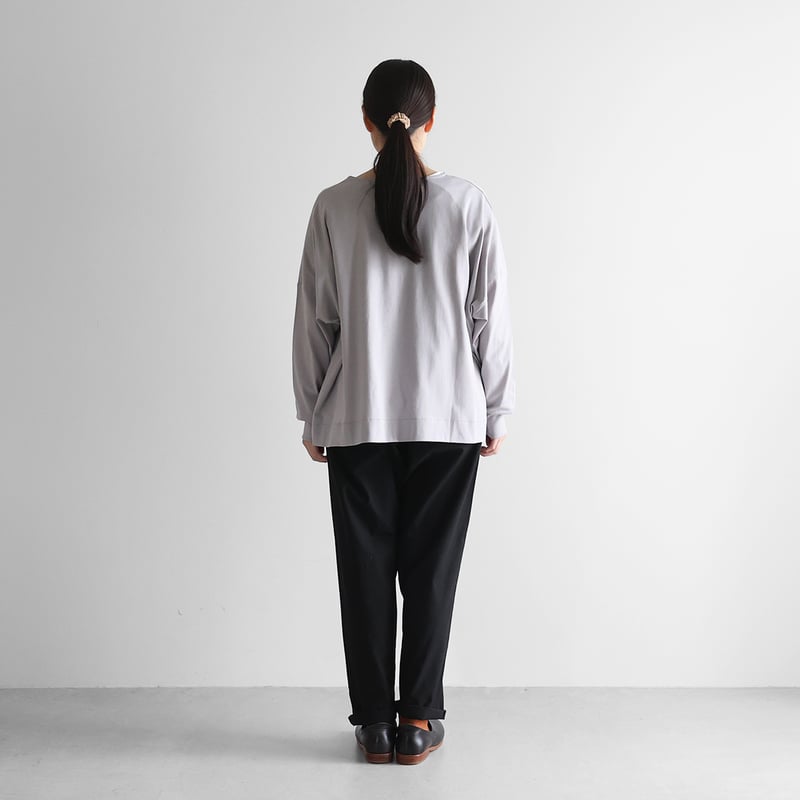 HUIS in house］SUVIN COTTONカーディガン（シルバーグレー）【レディス