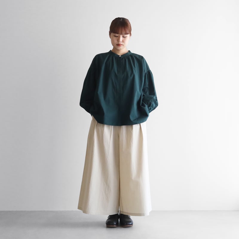 綿ウールタイプライタークロススカートパンツ（ベージュ）【レディス 