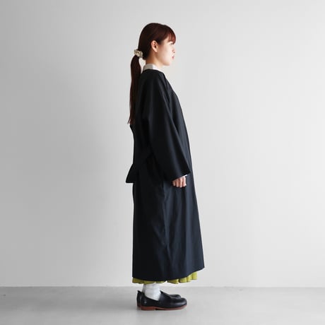 オーガニックコットンビエラコーディガン（ブラック）【ユニセックス】703