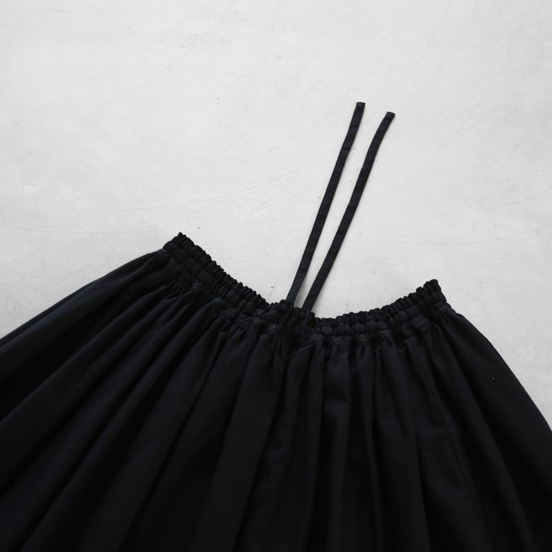 名古屋黒紋付染］フランス綾ロングスカートL（山勝ブラック