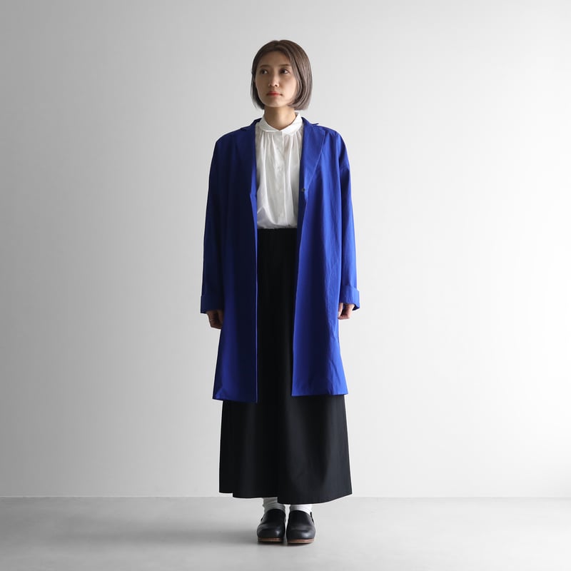 タイプライタークロスオーバーシャツコート（コバルトブルー）【ユニ 