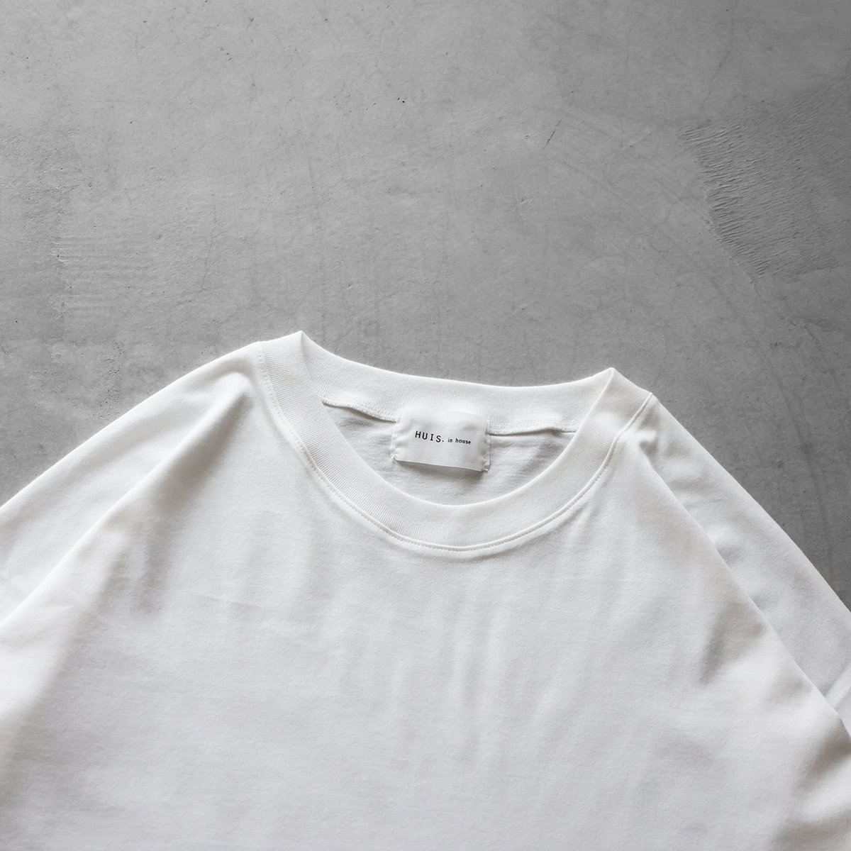 HUIS in house］SUVIN COTTONカットソーL（ホワイト）【ユニセックス】