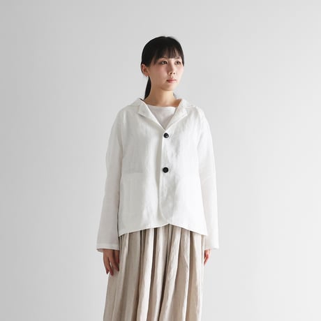新品HUIS.リネンアトリエジャケット遠州織物シャツカーディガコート 