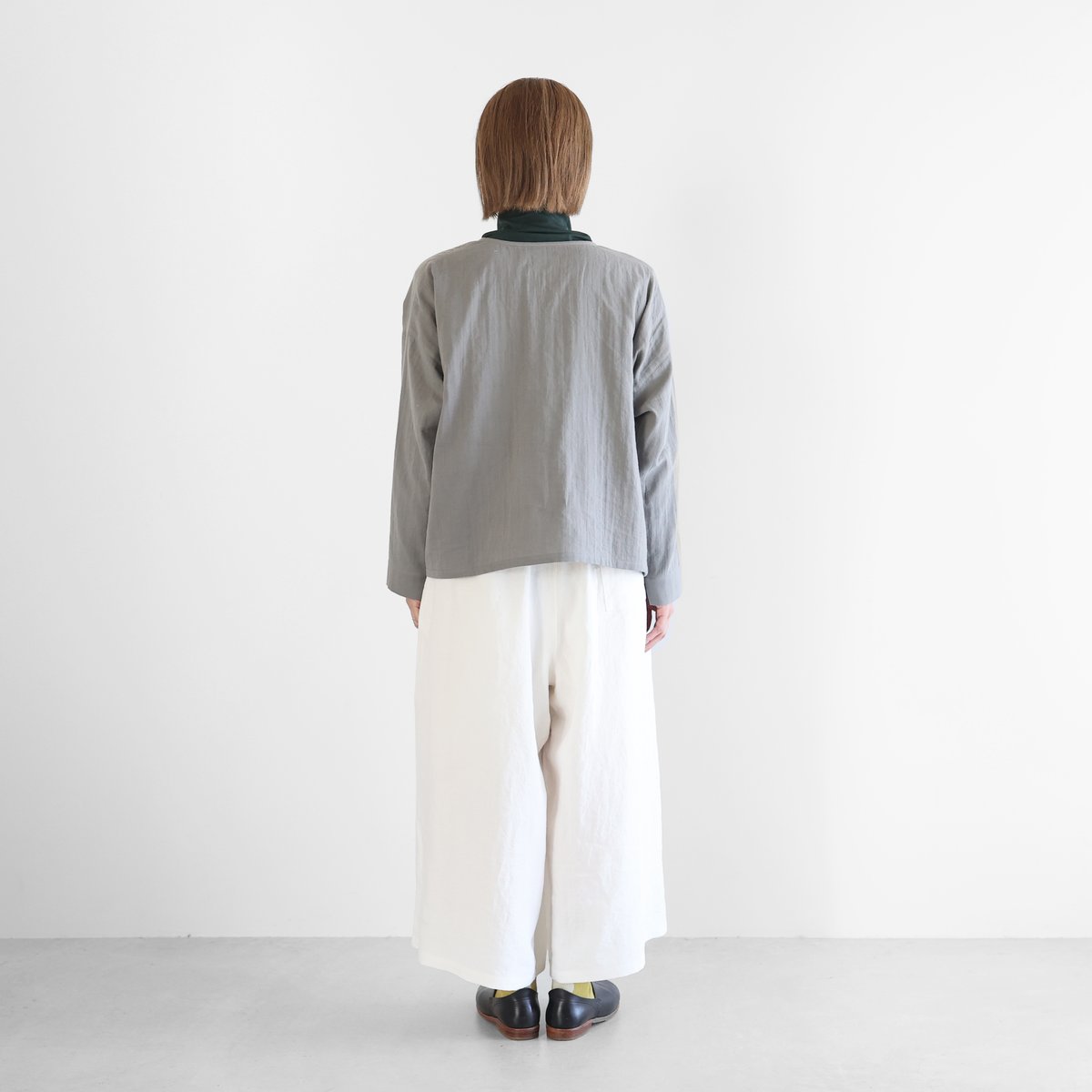 huis オールドレピア天日干しラミーリネン ロングスカート 遠州織物