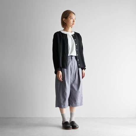 ギザコットンブロード8分丈パンツ（グレー）【ユニセックス】503