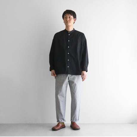 綿麻(コットンリネン)バフクロスイージーワークパンツ（グレー）【ユニセックス】507
