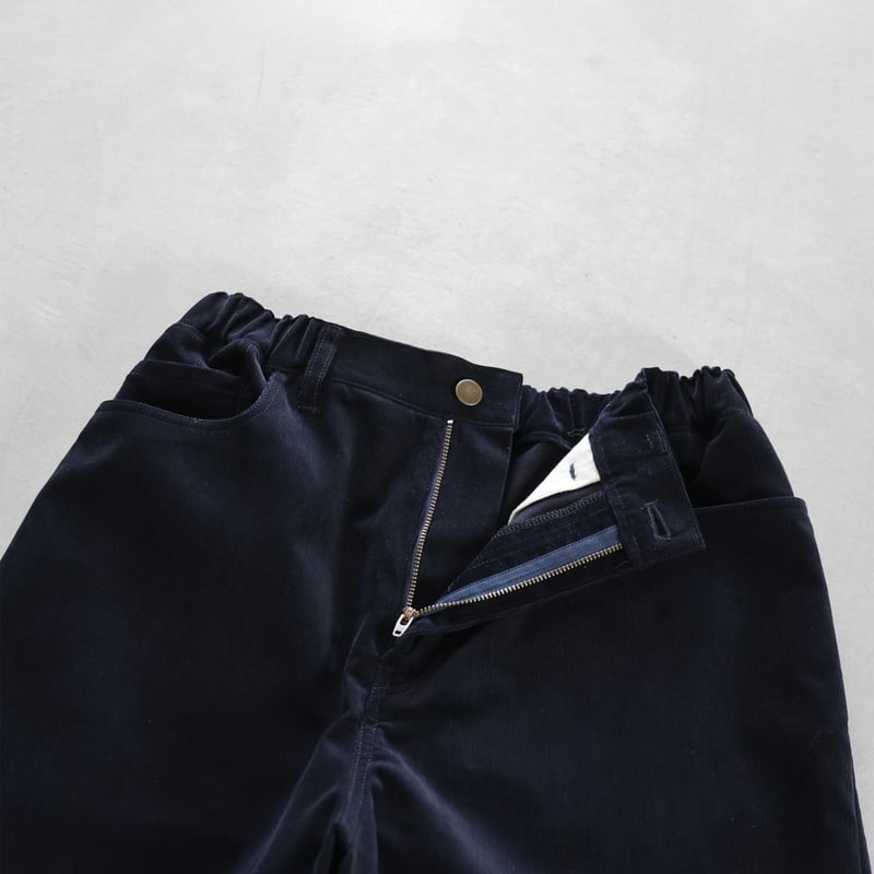 極細畝コーデュロイワイドストレートワークパンツ(極細畝・ダーク