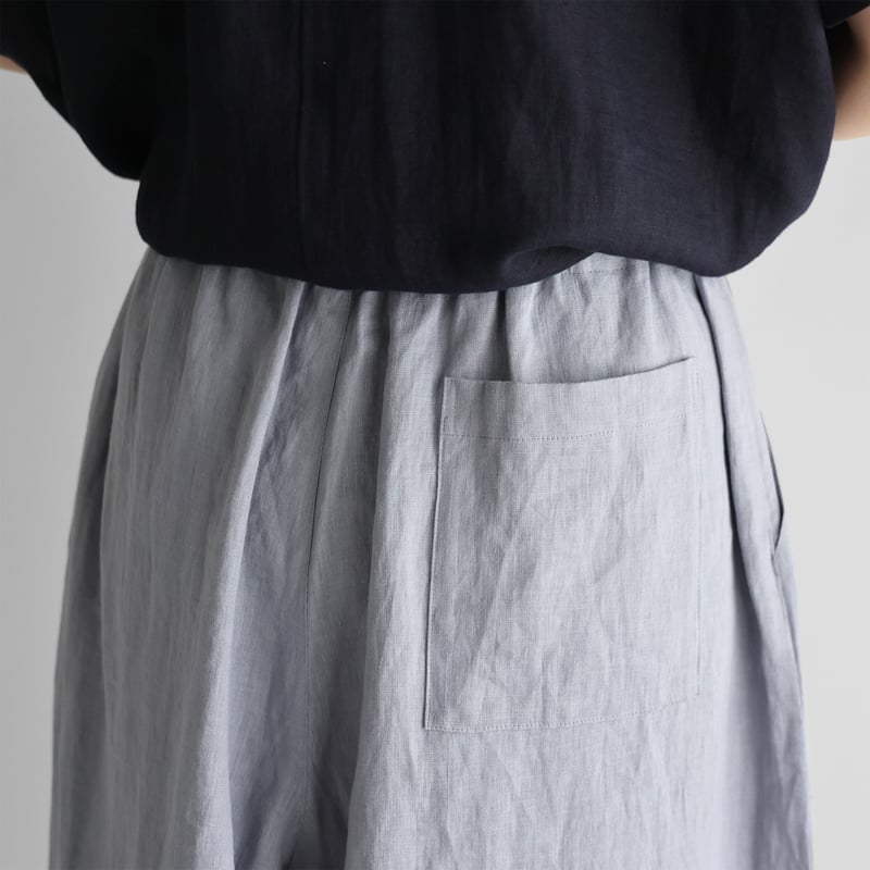 シャトルリネンスカートパンツ(スチールグレー)【レディス シャトルリネンスカートパンツ(スチールグレー)【レディス