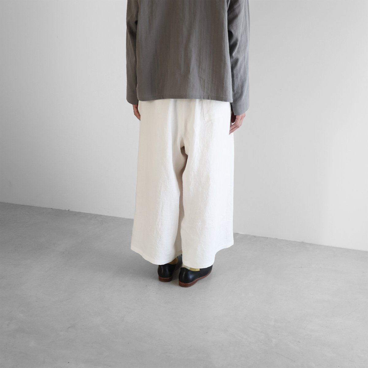 huis オールドレピア天日干しラミーリネン ロングスカート 遠州